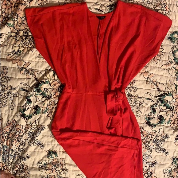 Topshop Dolman Sleeve Wrap Dress - Picture 3 of 7